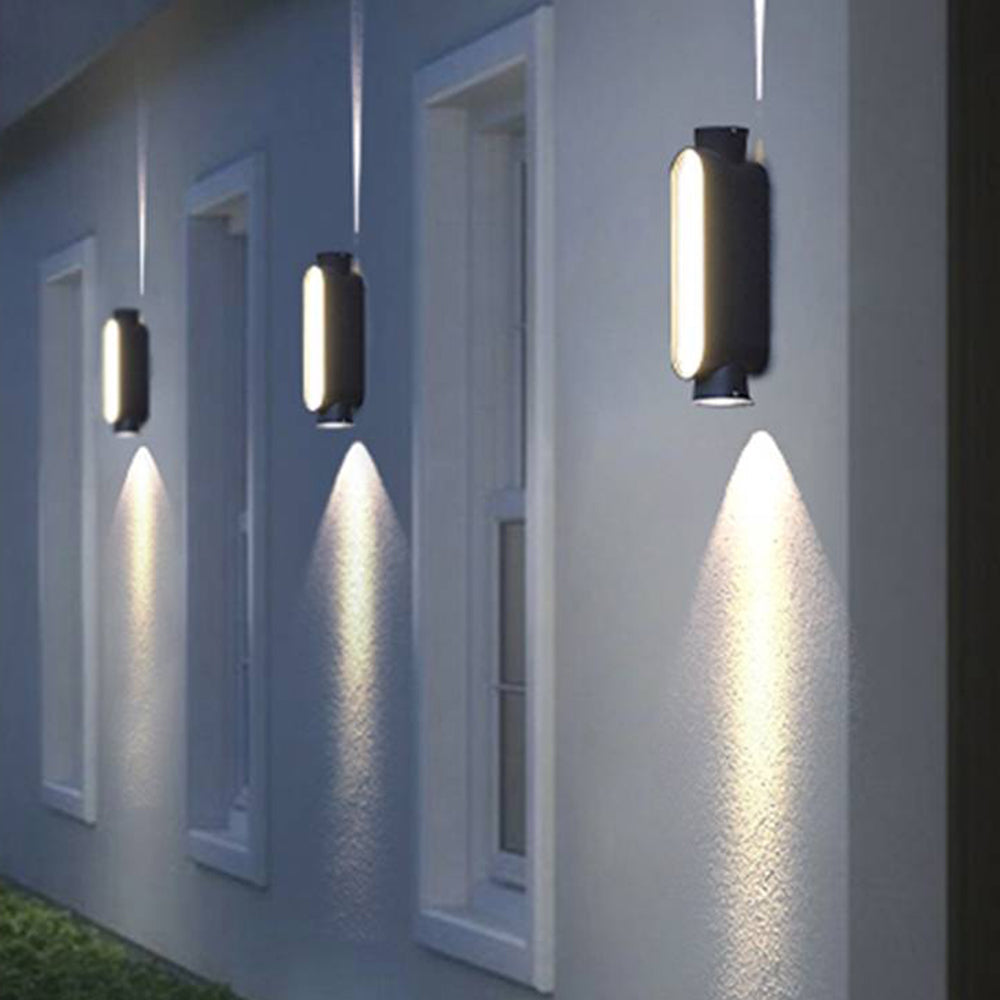 Pena Minimalist Up Down Acrylic Outdoor Wall Lamp