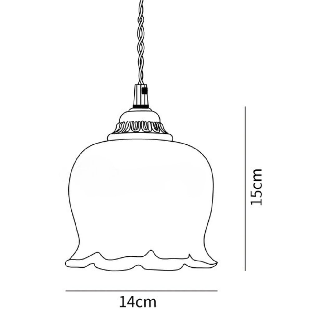 Retro Crème Lelietje-van-dalen Bloemlamp