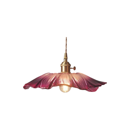 Vintage Radiant Lotus Glass Pendant Lamp