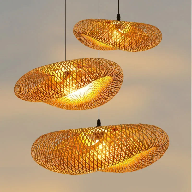 Handwoven Bamboo Pendant Light