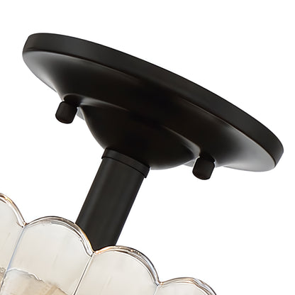 Aura Vintage Amber Petal Glass Ceiling Light