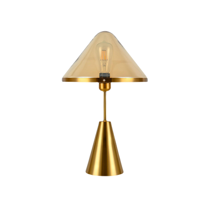 Golden Mushroom Delight Table Lamp