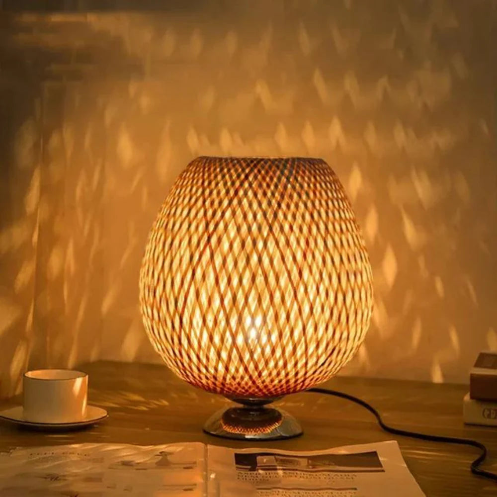 Handcrafted Sustainable Bamboo Table Lamp