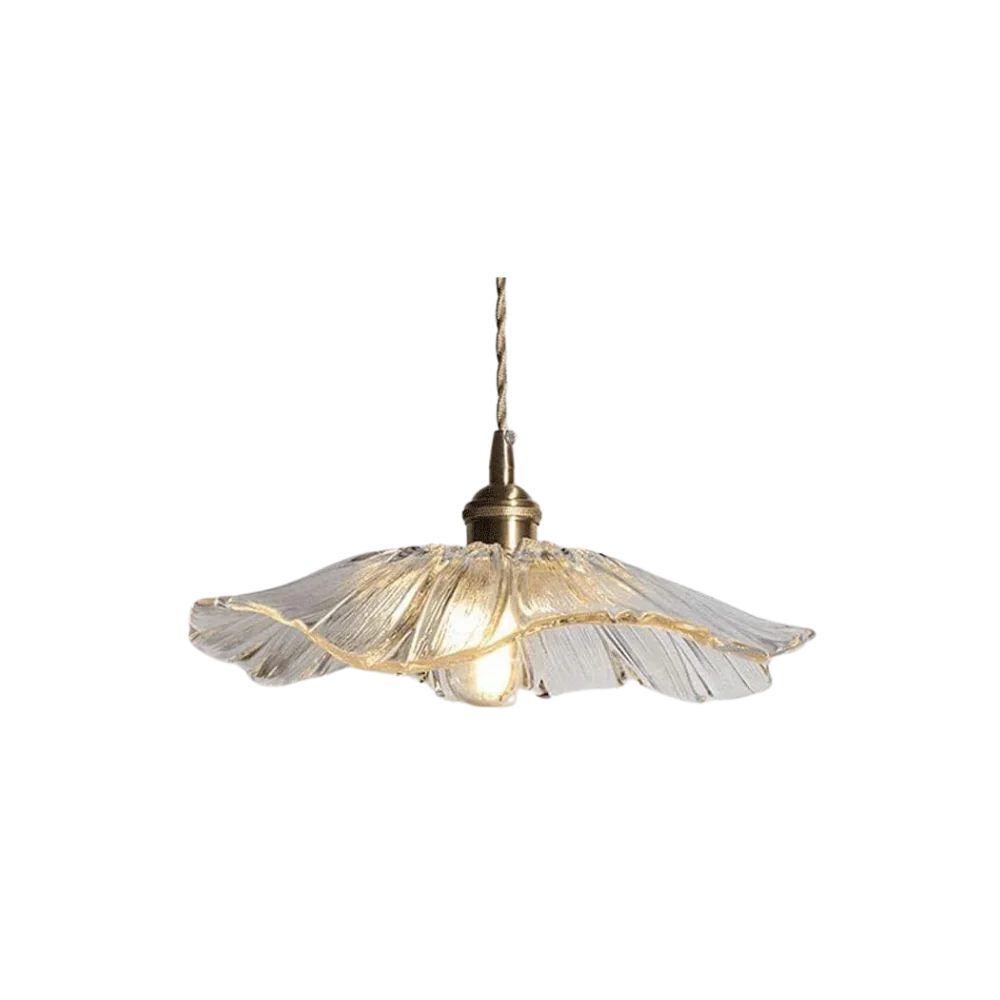 Vintage Radiant Lotus Glass Pendant Lamp