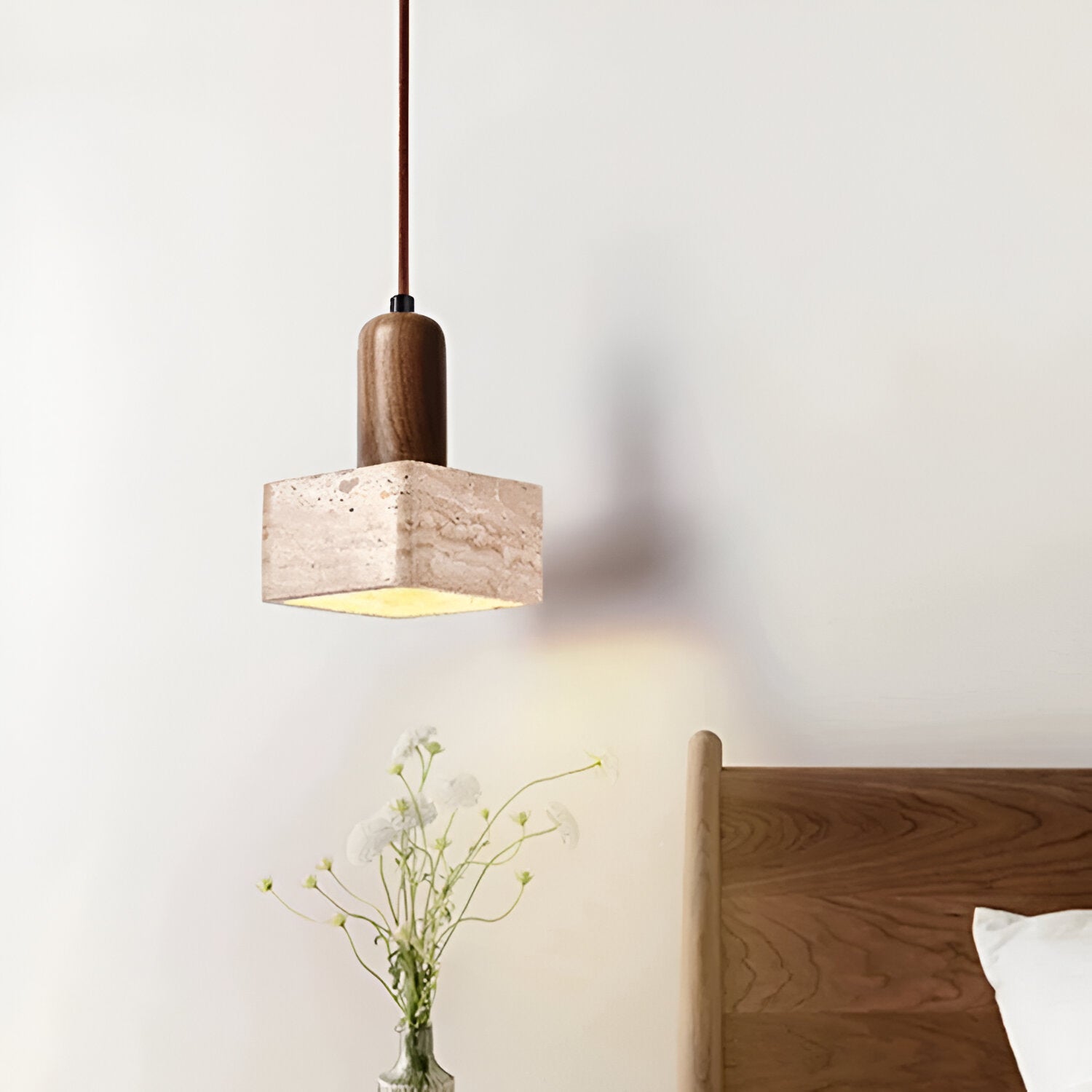 Travertine Vierkante Hanglamp