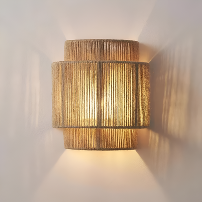 Bohemian Vintage Hand Woven LED Wall Lamp