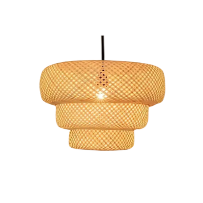 Boho Bamboo Pendant Light Fixture