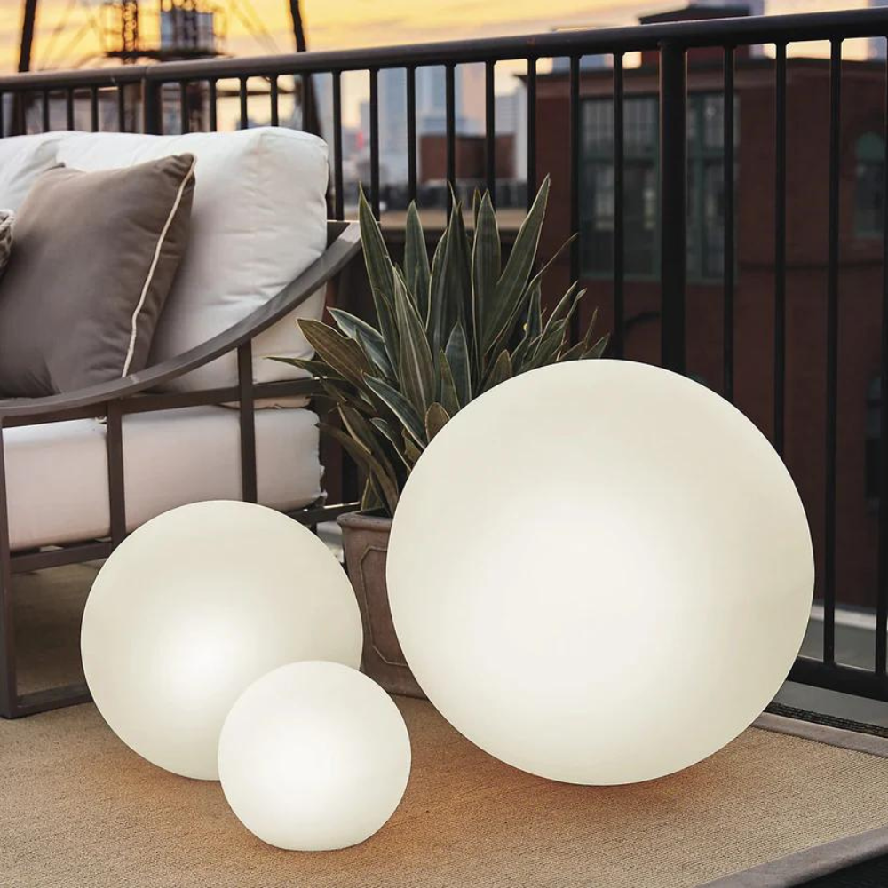 Alabaster Sphere Garden Lights