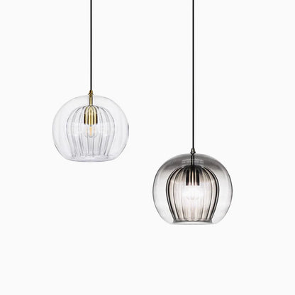 Flowing Gold Glass Globe Pendant Light