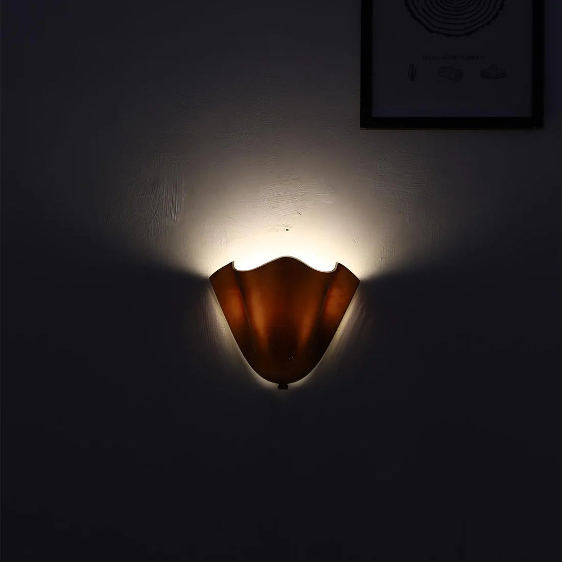 Skirt Series Retro Colored Glass Skirt Shell Wall Light