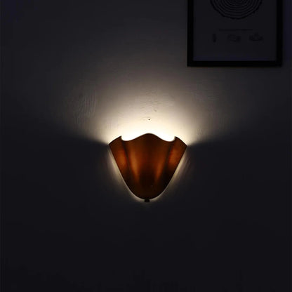Skirt Series Retro Colored Glass Skirt Shell Wall Light