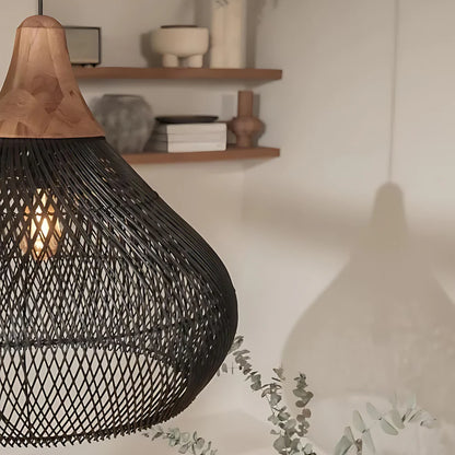 Boho Style Rattan Pendant Light