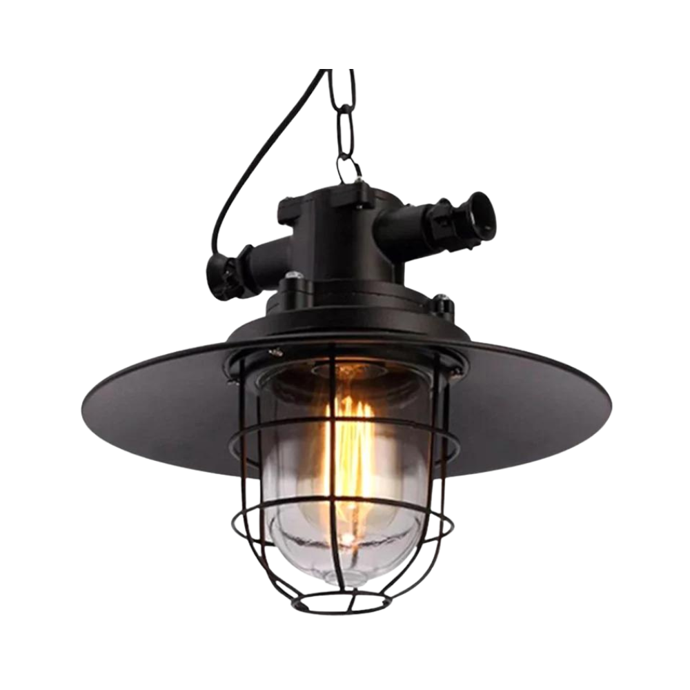 Brilliant Aluminum Industrial Ceiling Light