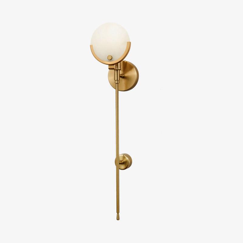 Alabaster Marble Ava Brass Wall Lamp