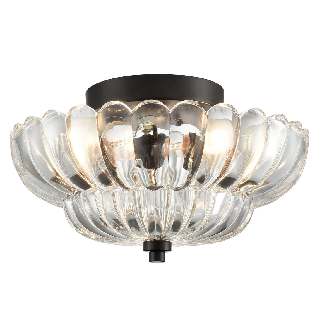 Aura Vintage Amber Petal Glass Ceiling Light