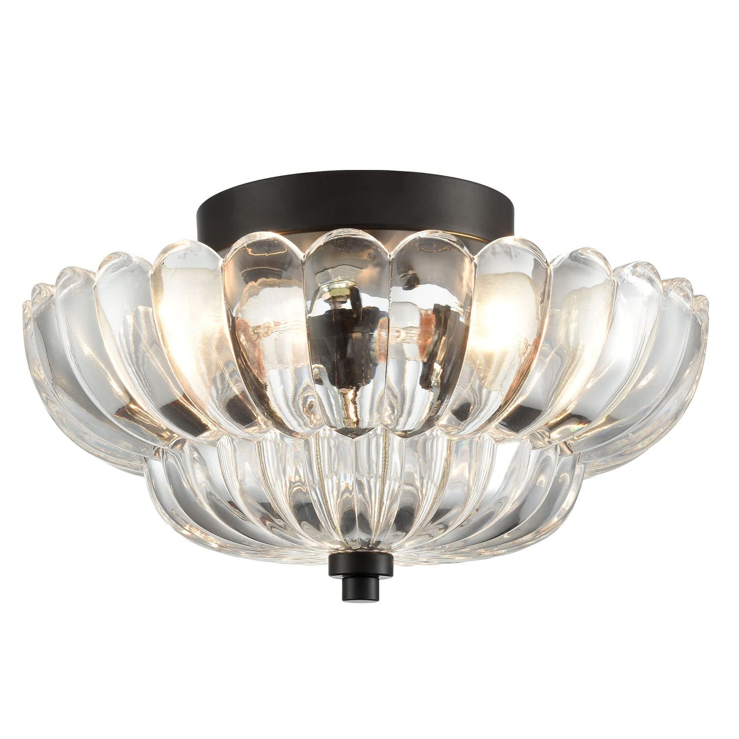 Aura Vintage Amber Petal Glass Ceiling Light