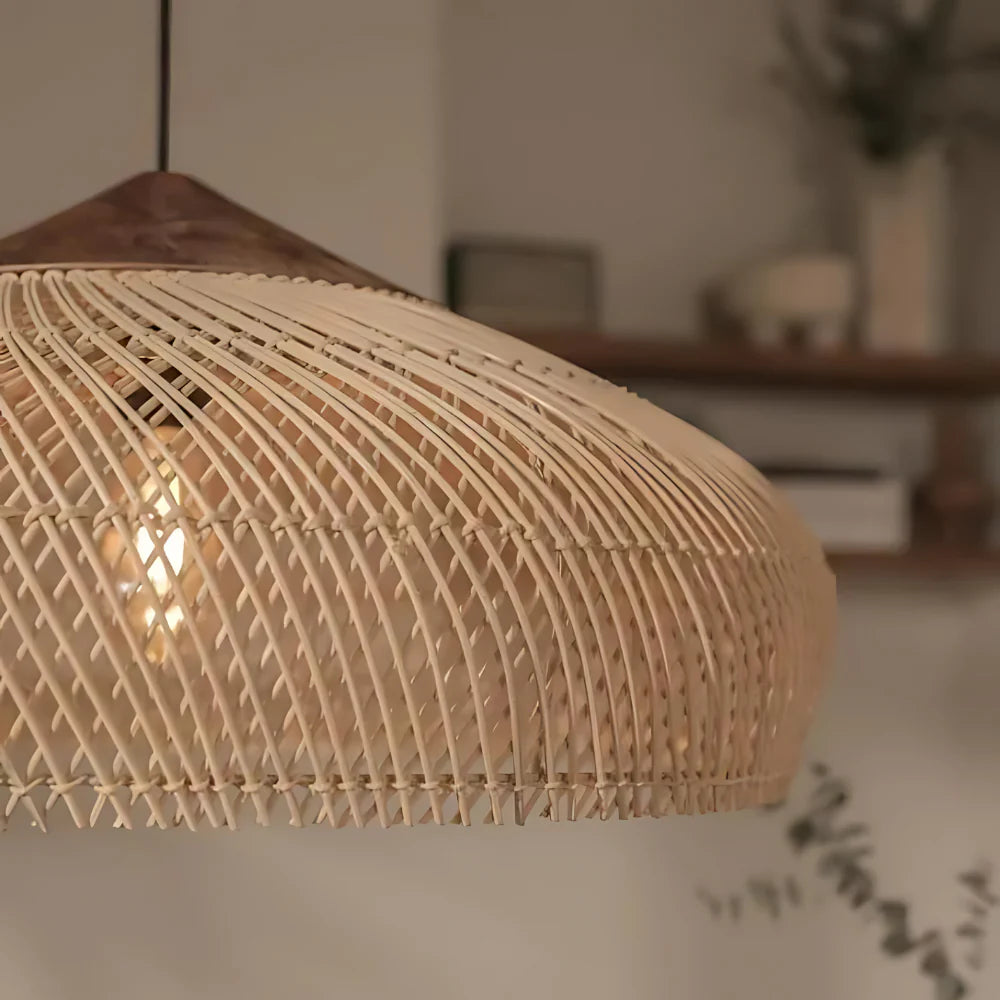 Bohemian Rattan Pendelleuchte