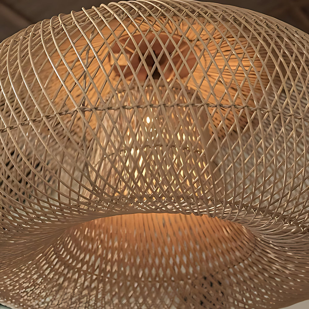 Elegant Handmade Rattan Pendant Light