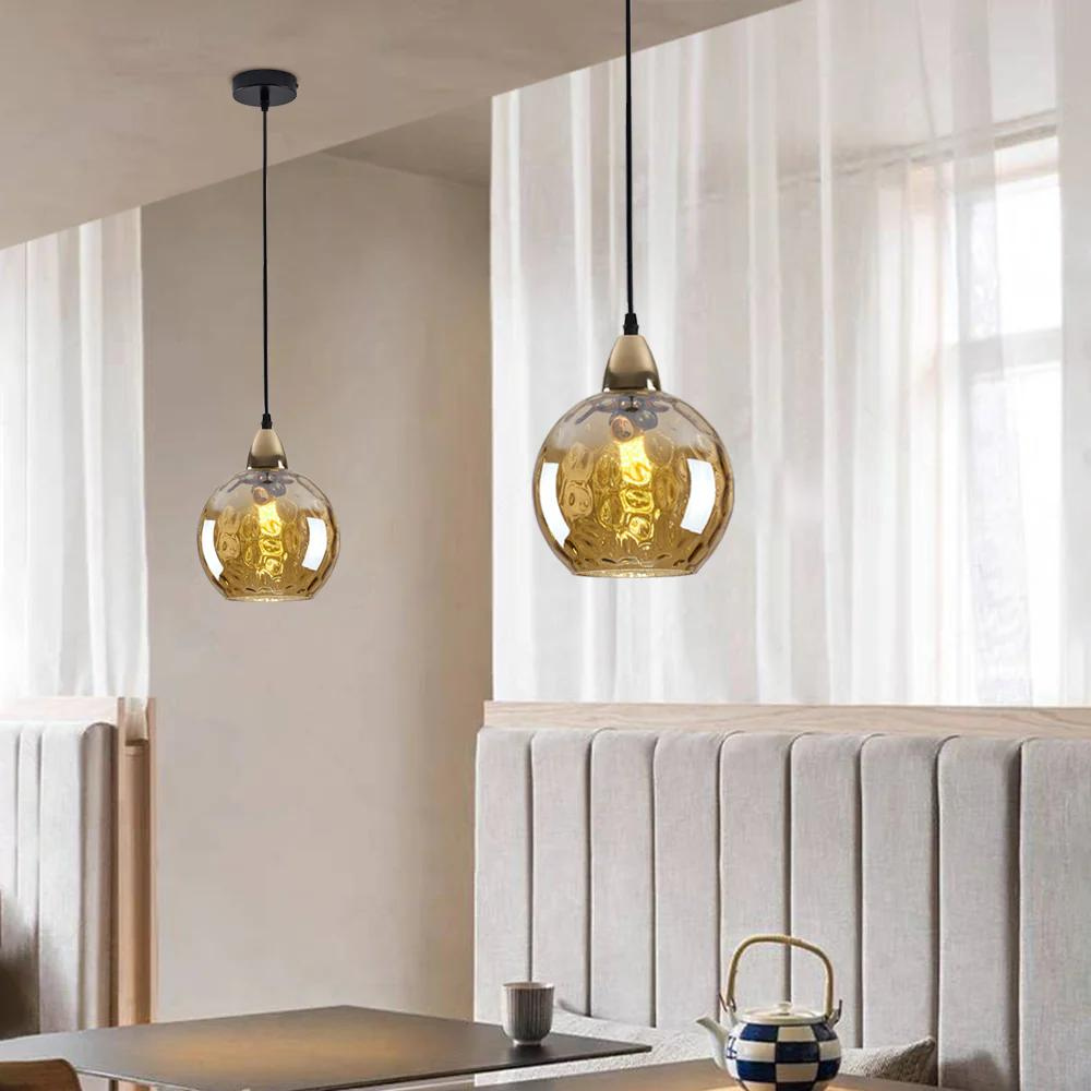 Modern LED Nordic Ceiling Glass Ball Pendant Lamp