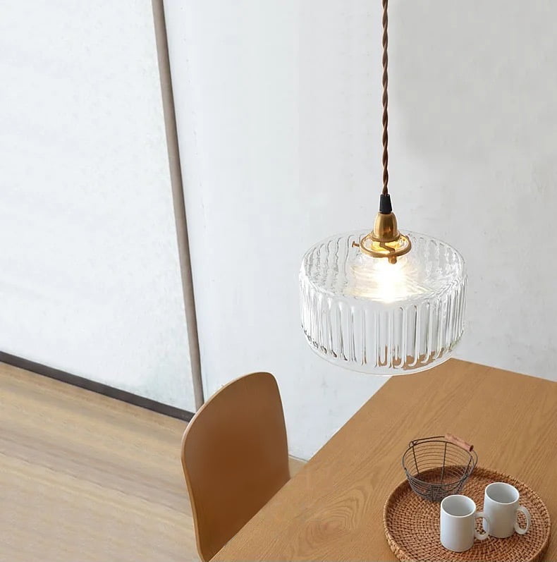 Celeste Glass Vintage Glow Glass Pendant Light