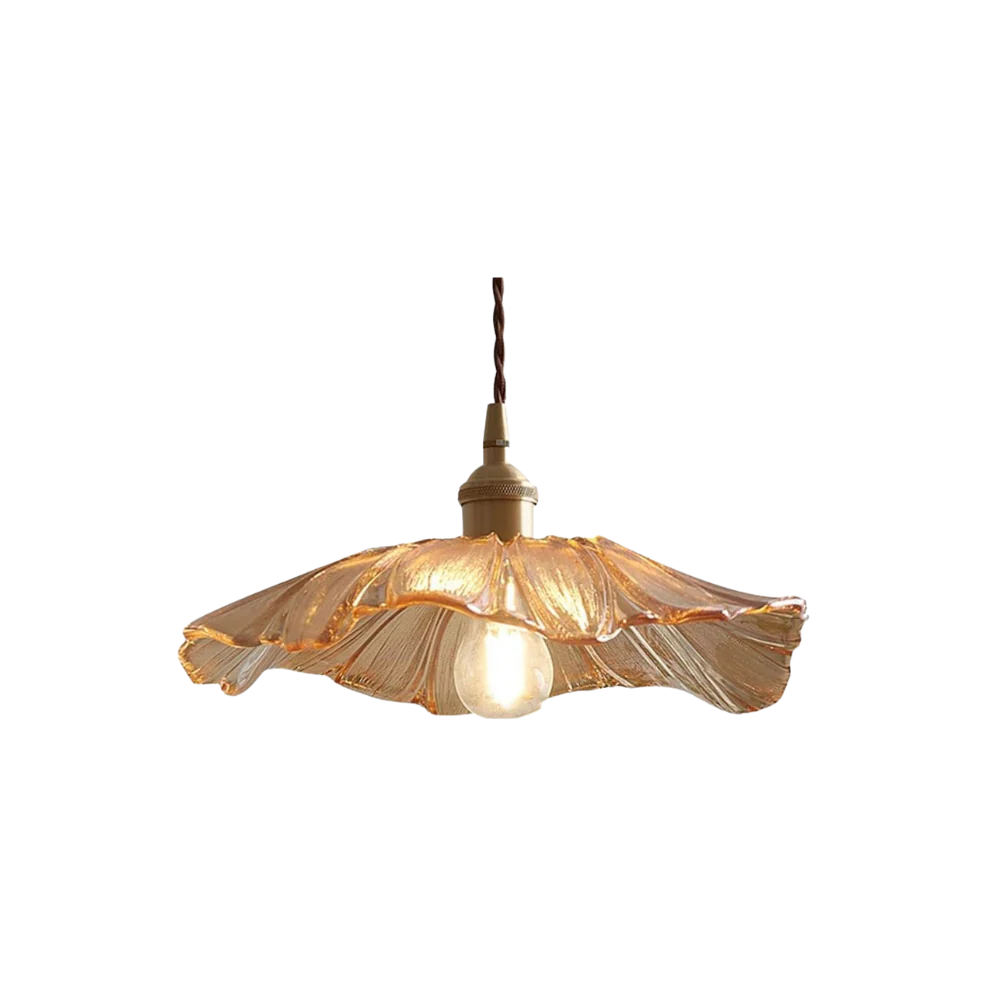 Vintage Radiant Lotus Glass Pendant Lamp