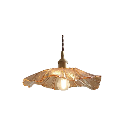 Vintage Radiant Lotus Glass Pendant Lamp