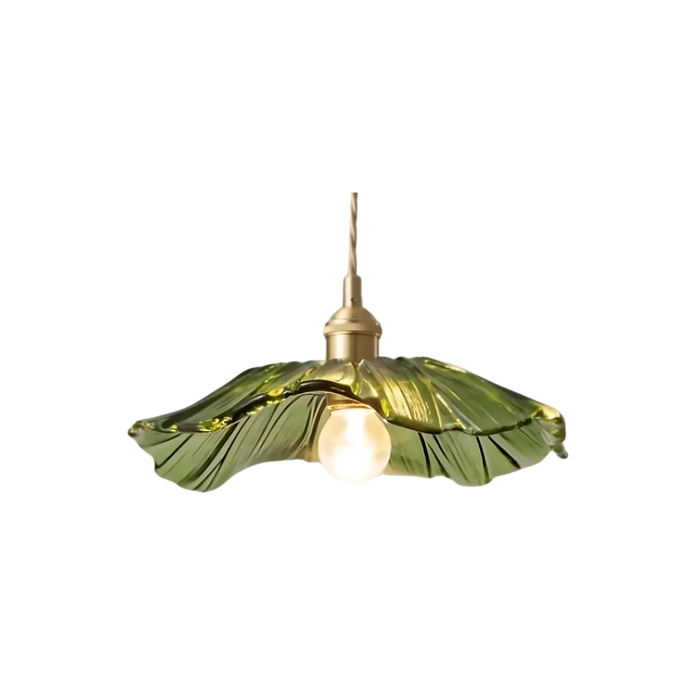 Vintage Radiant Lotus Glass Pendant Lamp