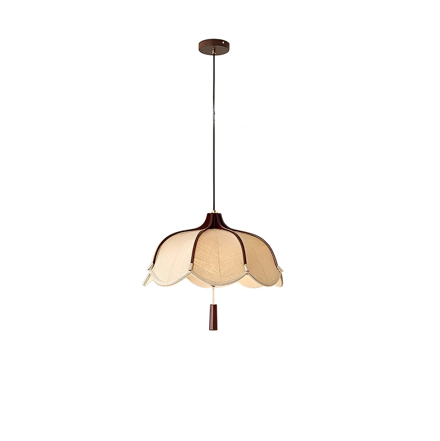 Lampe pendentif en forme de fleur en tissu Wabi Sabi japonais moderne