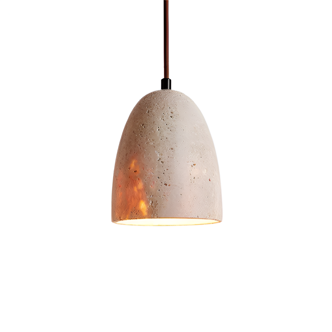 Solenne Minimalist Travertine Pendant Light