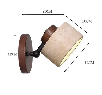 Study Reading Travertine Stone Led Wall Lamp