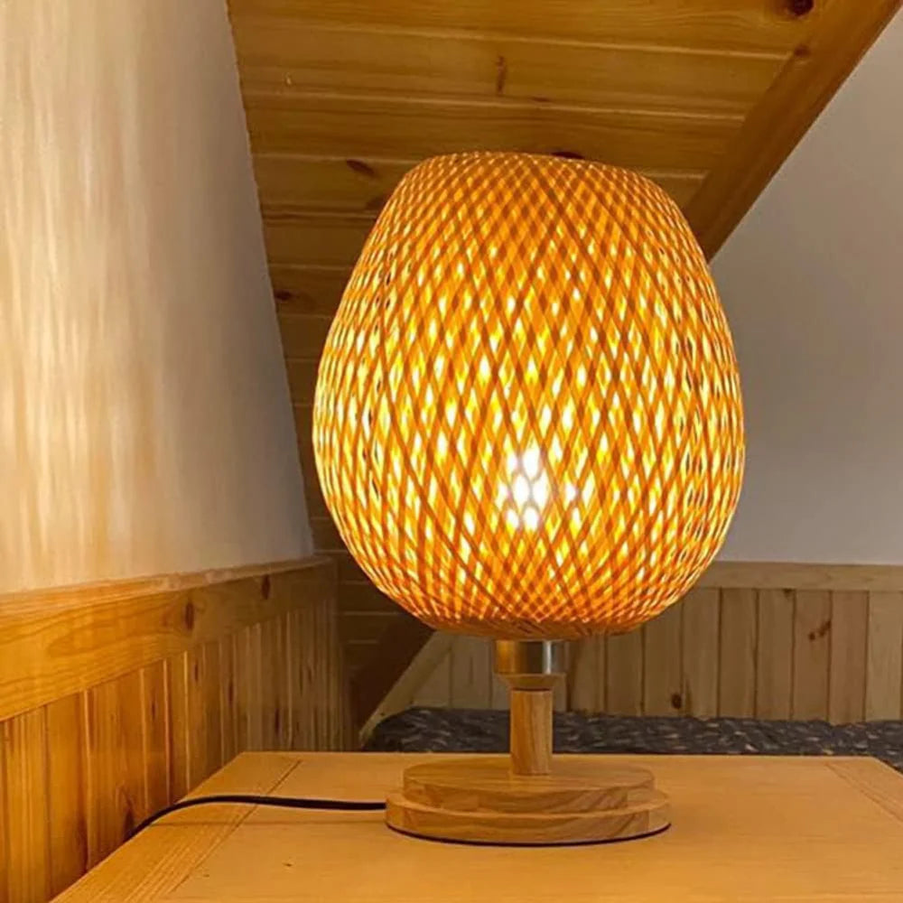 Handcrafted Sustainable Bamboo Table Lamp