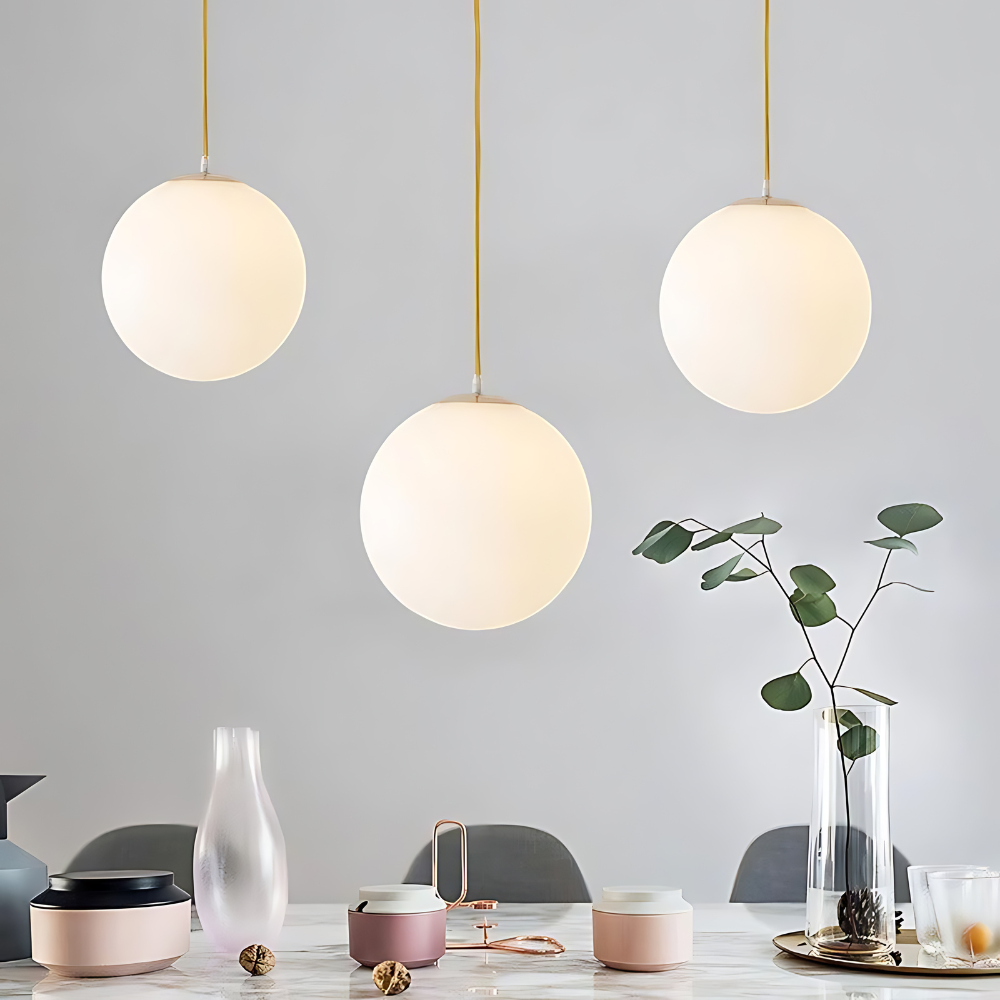 Globe Milky Glass Pendant Lamp