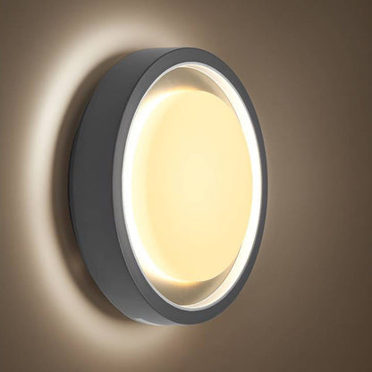 Lampe extérieure étanche en forme de disque circulaire moderne IP65