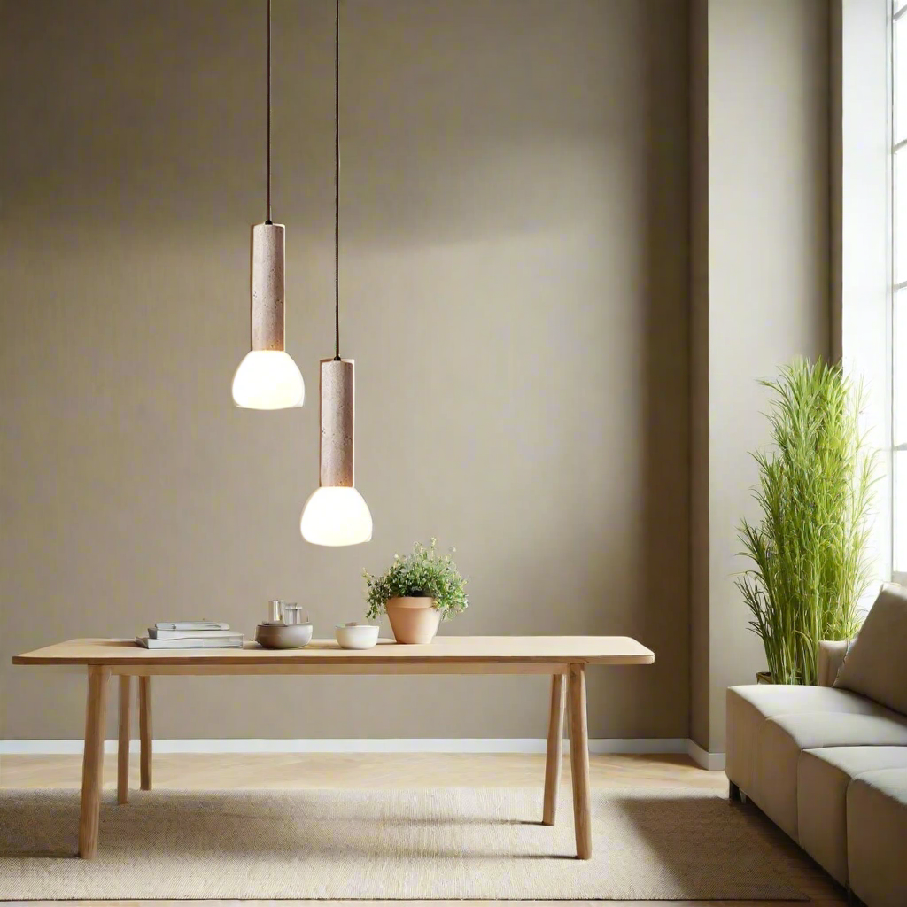 Elegant Travertine Cream Style Pendant Light