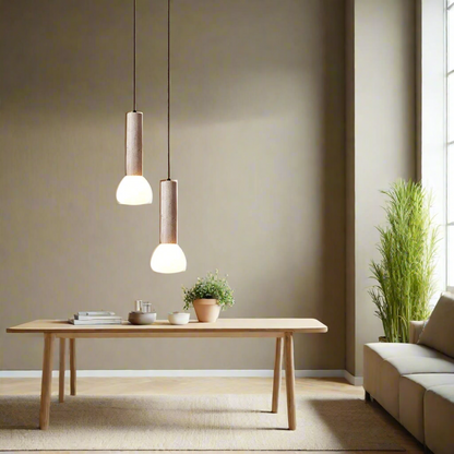 Elegant Travertine Cream Style Pendant Light