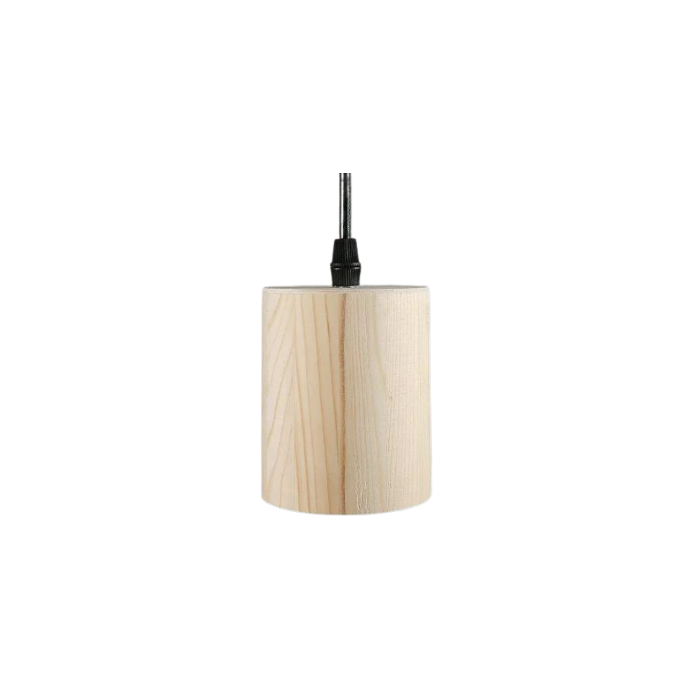 Elegant Wooden Cylinder Pendant Lamp