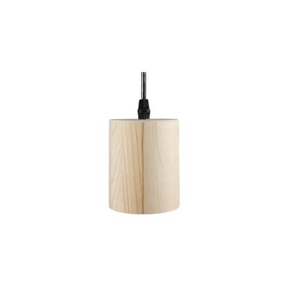 Elegant Wooden Cylinder Pendant Lamp