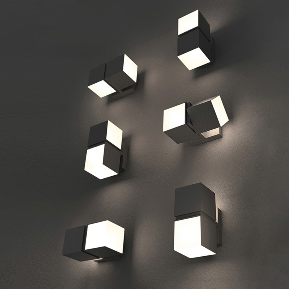 Modern Geometry Rotatable Outdoor Waterproof Wall Lamp