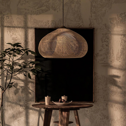 Elegant Handmade Rattan Pendant Light