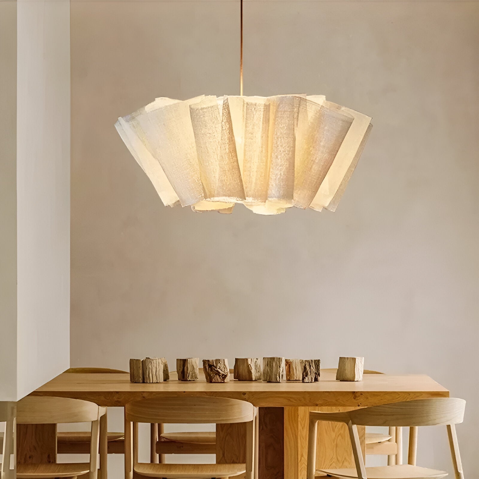 Nordic Creamy Fabric Shade Ainara Pendant Light