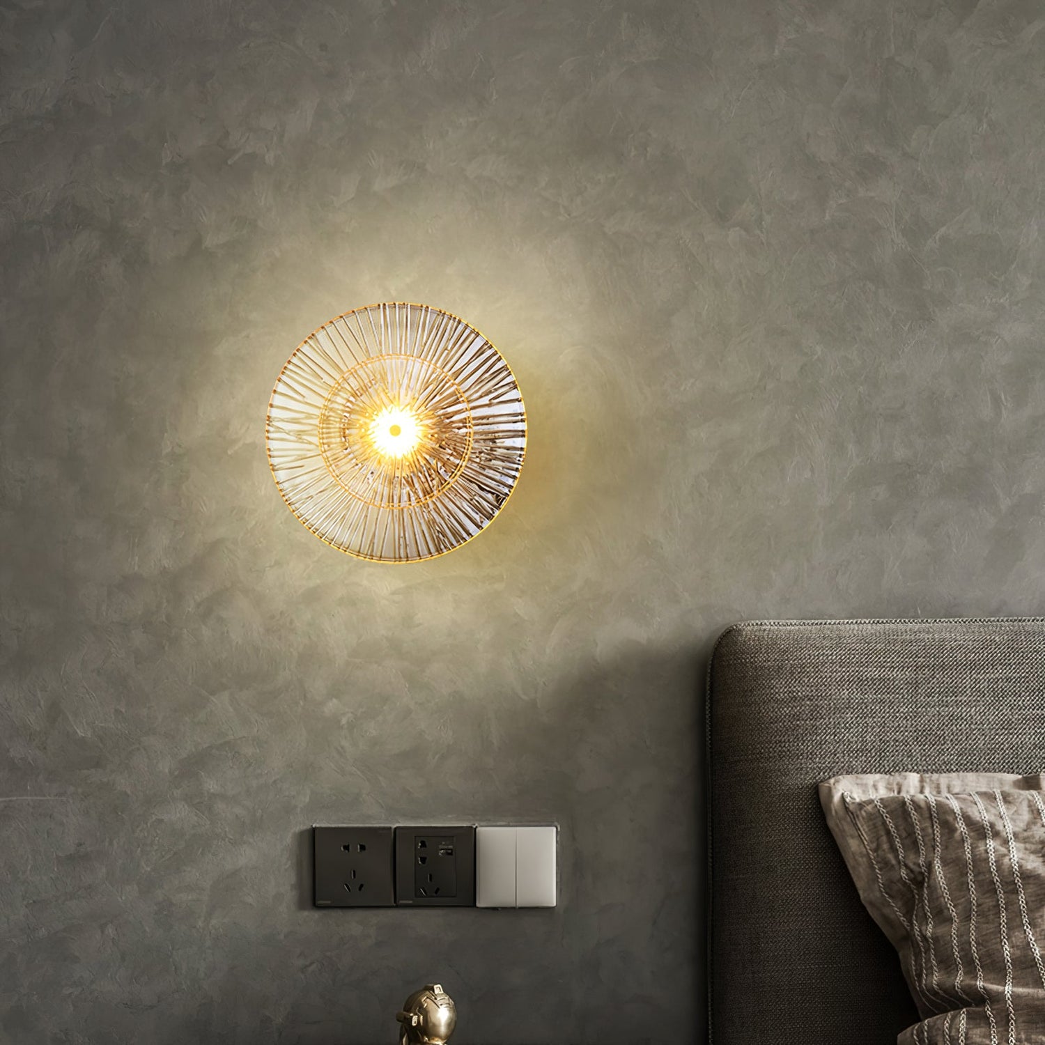 Ronde Kristallen Wandlamp