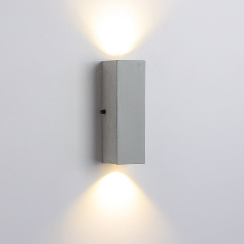 Minimalist Cement Square Outdoor Wall Lamp