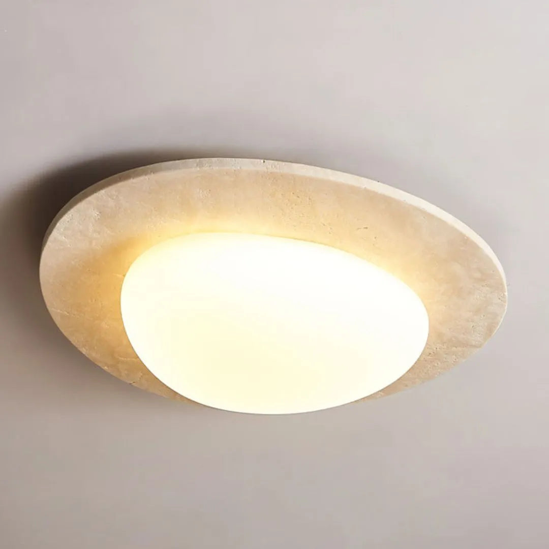 Creative Nordic Cream Travertine Ceiling Lamp