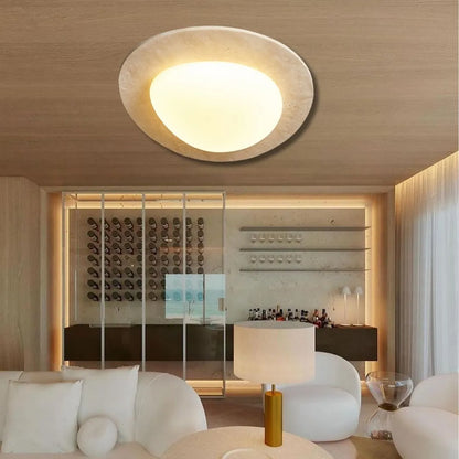 Creative Nordic Cream Travertine Ceiling Lamp