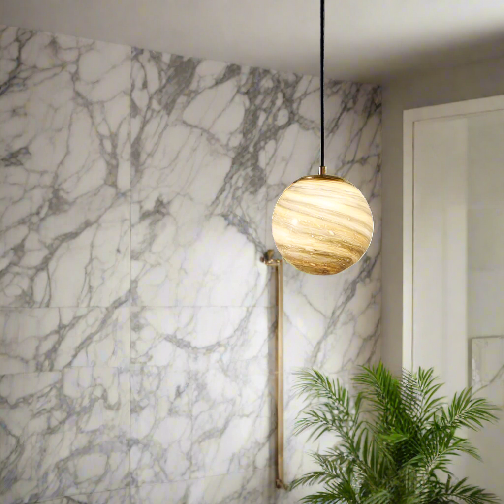 Jupiter Japandi Glass Pendant Light