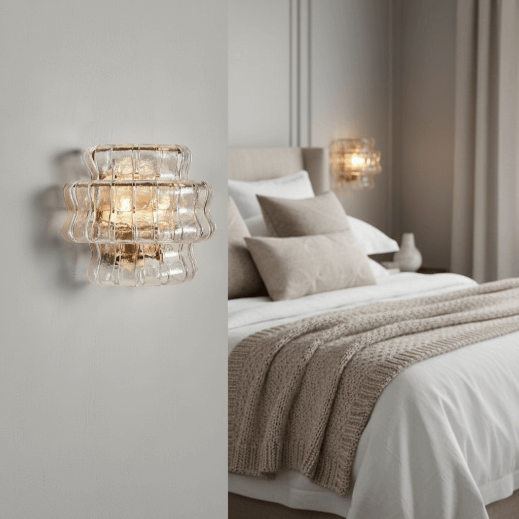Calla Riviera Fluted Nordic Glass Wall Light