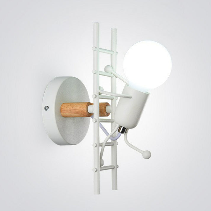 Retro IJzeren Kunst Schurk Trap Wandlamp