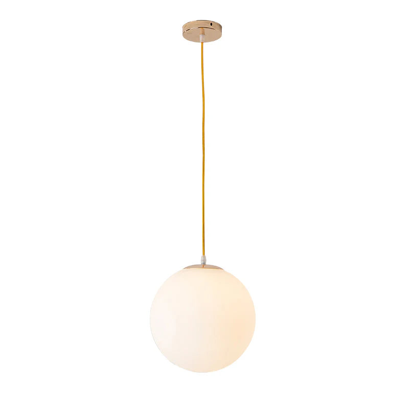 Nordic Globe Milky Glass Pendant Light