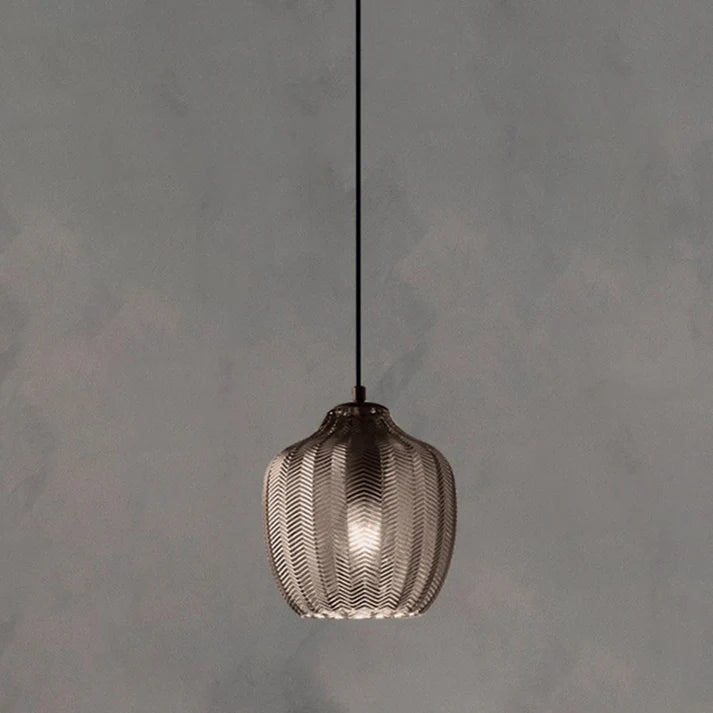 Nordic Style Wavy Glass Pendant Ceiling Lamp