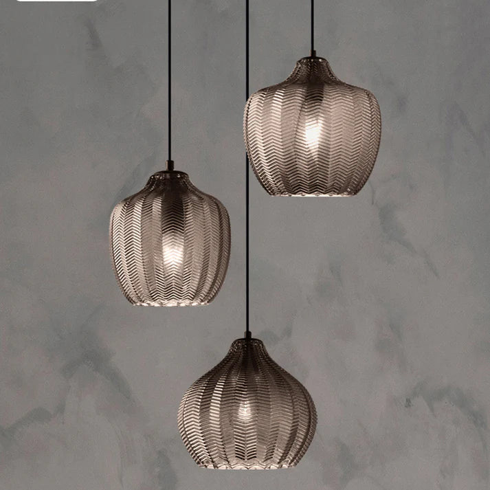 Nordic Style Wavy Glass Pendant Ceiling Lamp